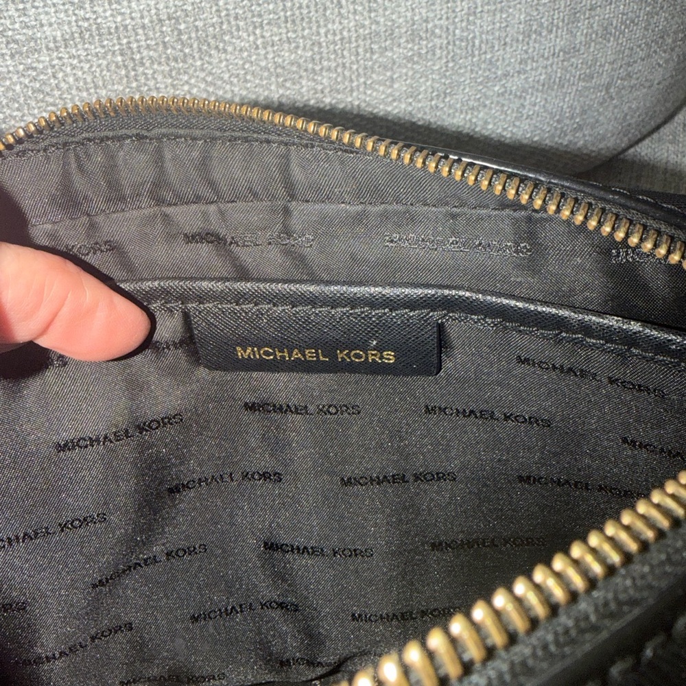 Michael Kors Black and Gold Crossbody Bag - Picture 5 of 6